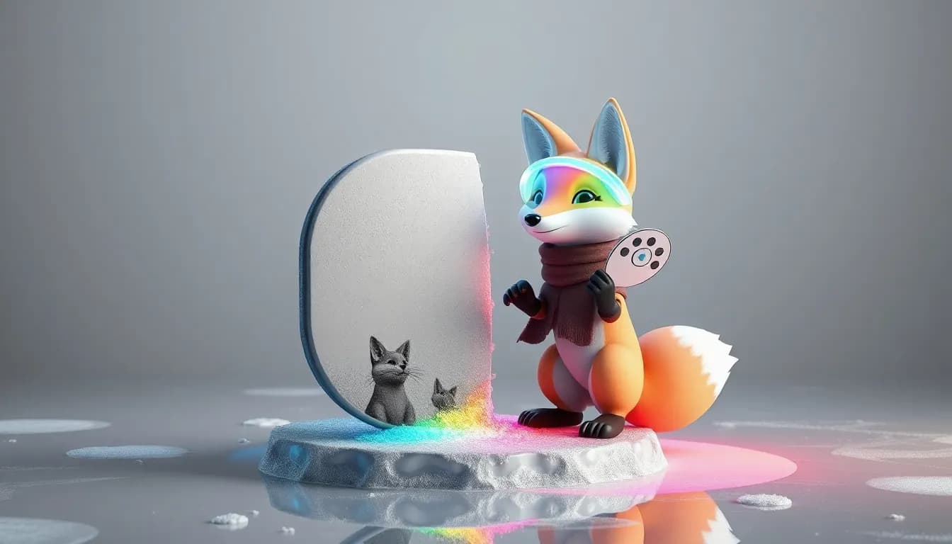 A black and white photo being colorized