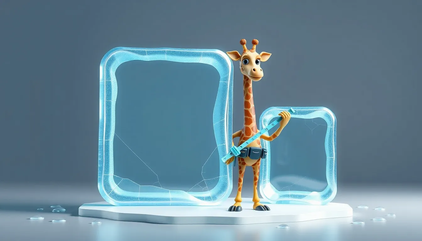 An image being resized on a grid