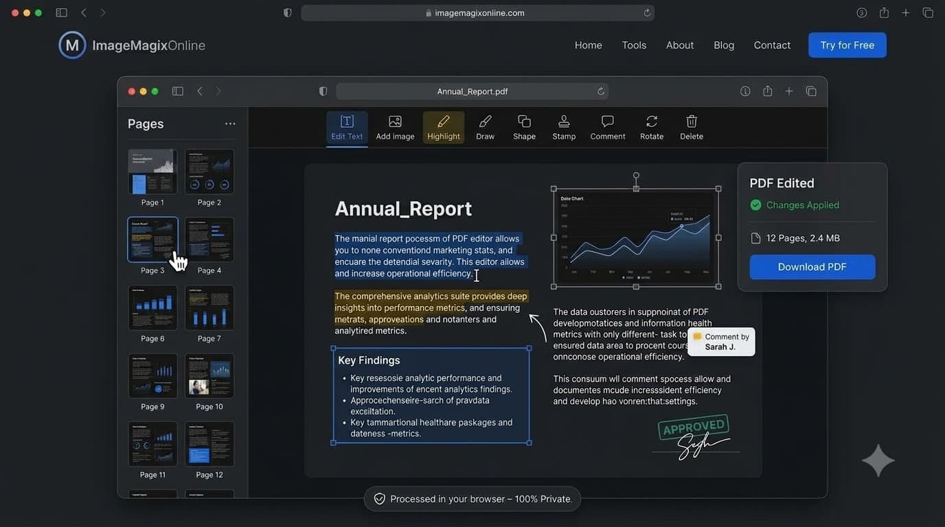 Advanced PDF Editor tool preview