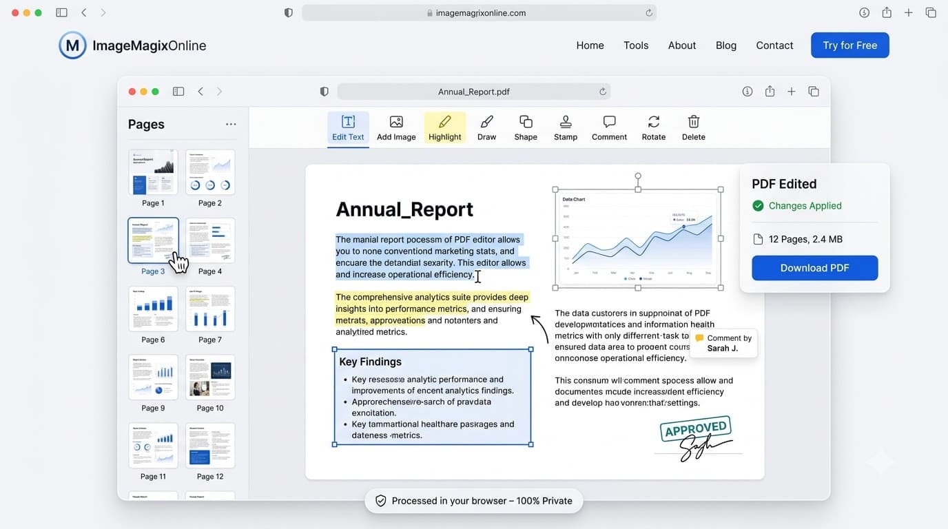 Advanced PDF Editor tool preview