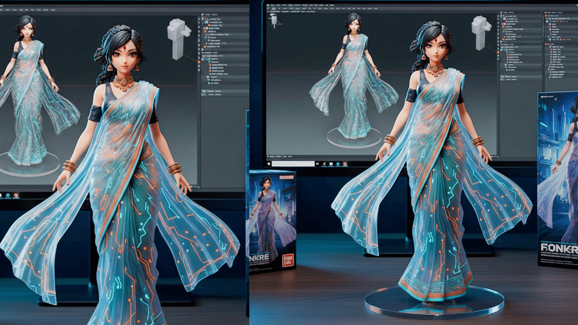 Prompt 3: Futuristic Desi Fusion Edition