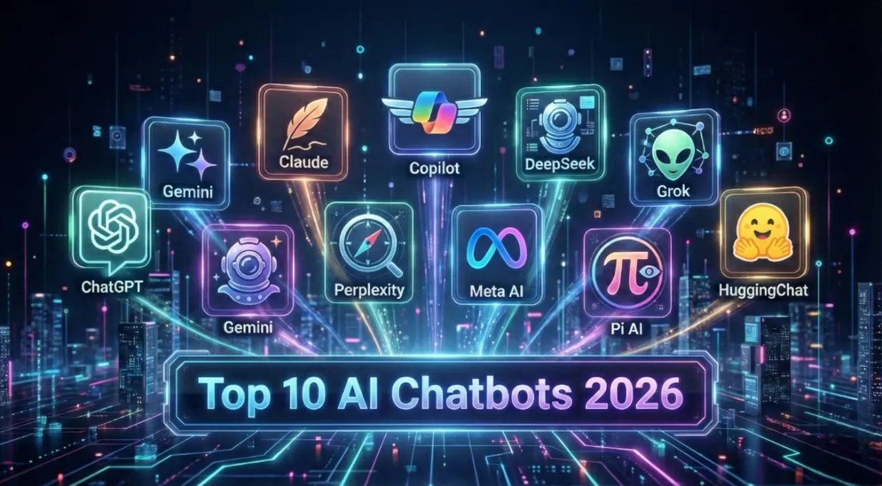 Thumbnail for Top 10 Most Popular AI Chatbots in 2026