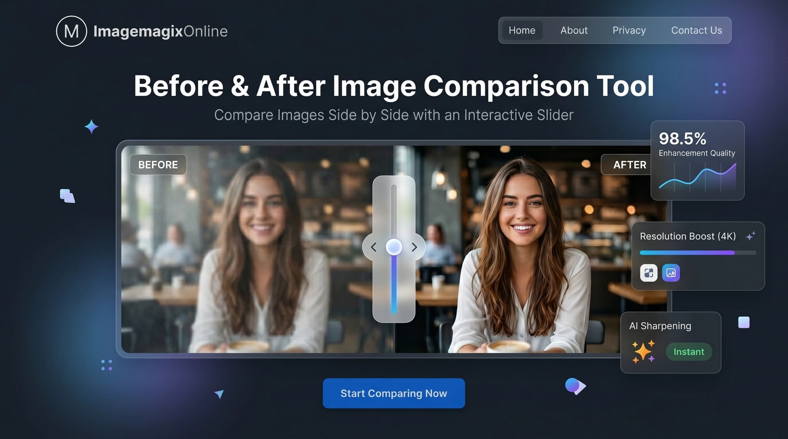 Before/After Slider tool preview