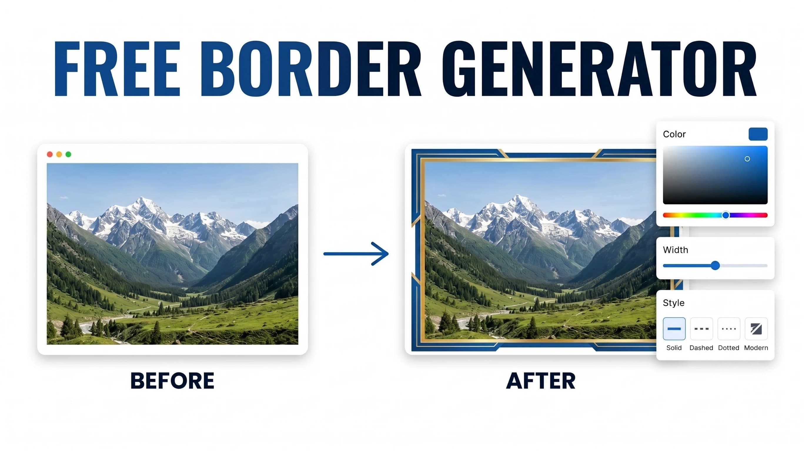 Image Border Generator tool preview