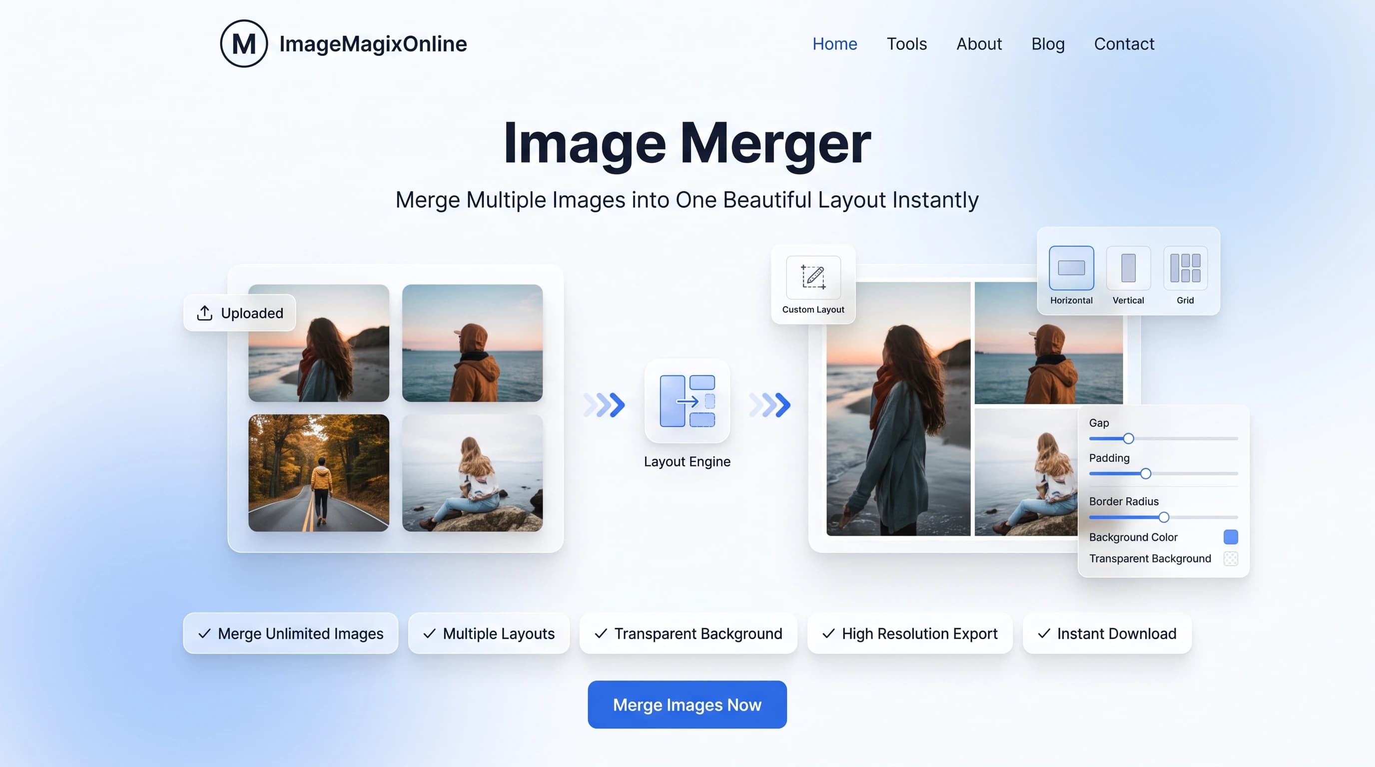 Image Merger tool preview