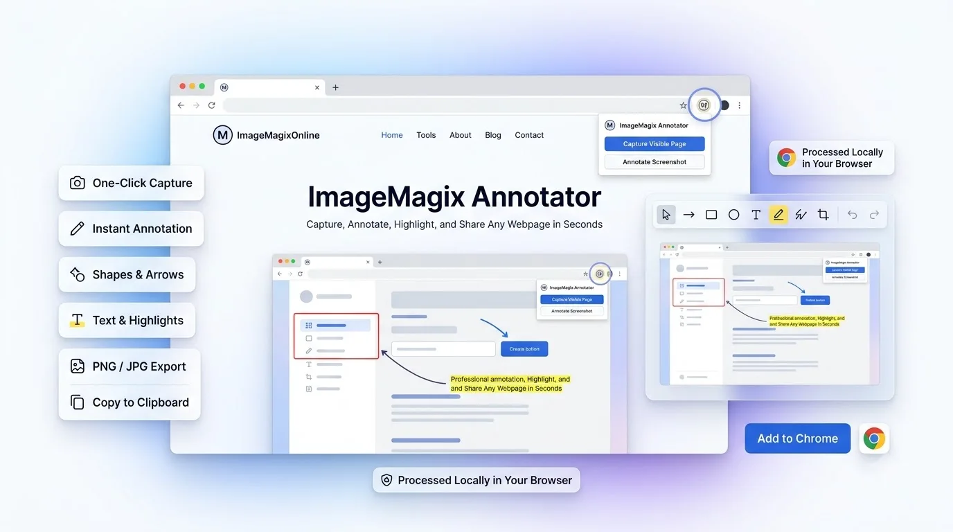 Thumbnail for Free Screenshot Annotation Tool for Chrome: ImageMagix Annotator — The Complete 2026 Guide